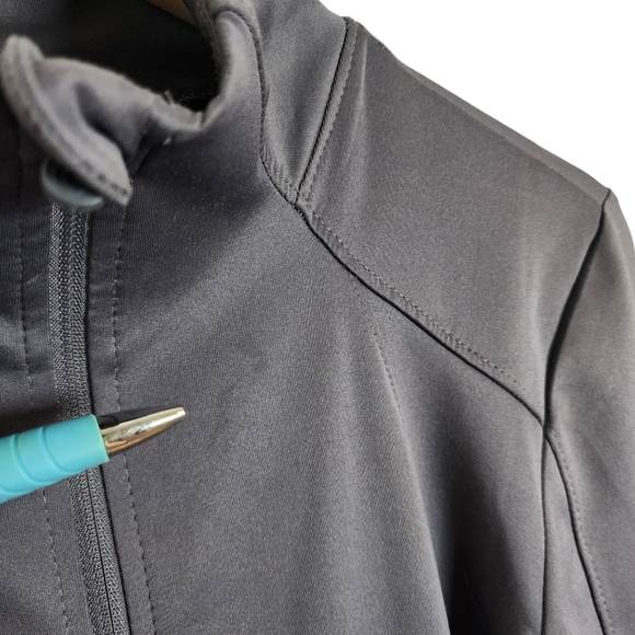 Apana Athletic women's zip up sweater gray Jacket Thumbholes Pockets Activewear - Picture 9 of 9